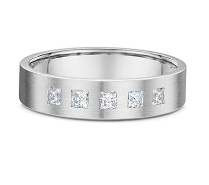 Modern Flush Set Diamond Men's Wedding Band - 1658