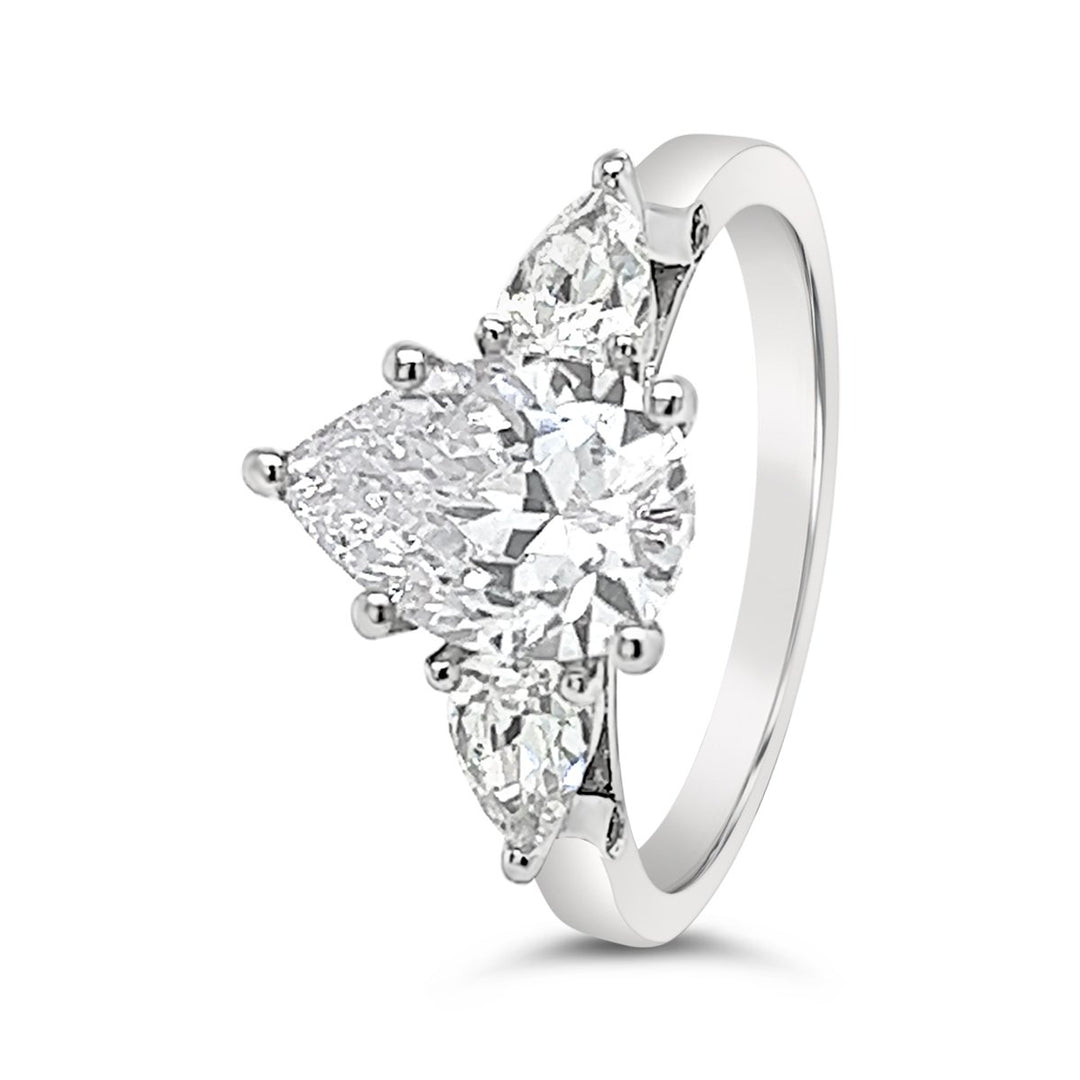 Three Stone Diamond Engagement Ring - YJC1346R-PS