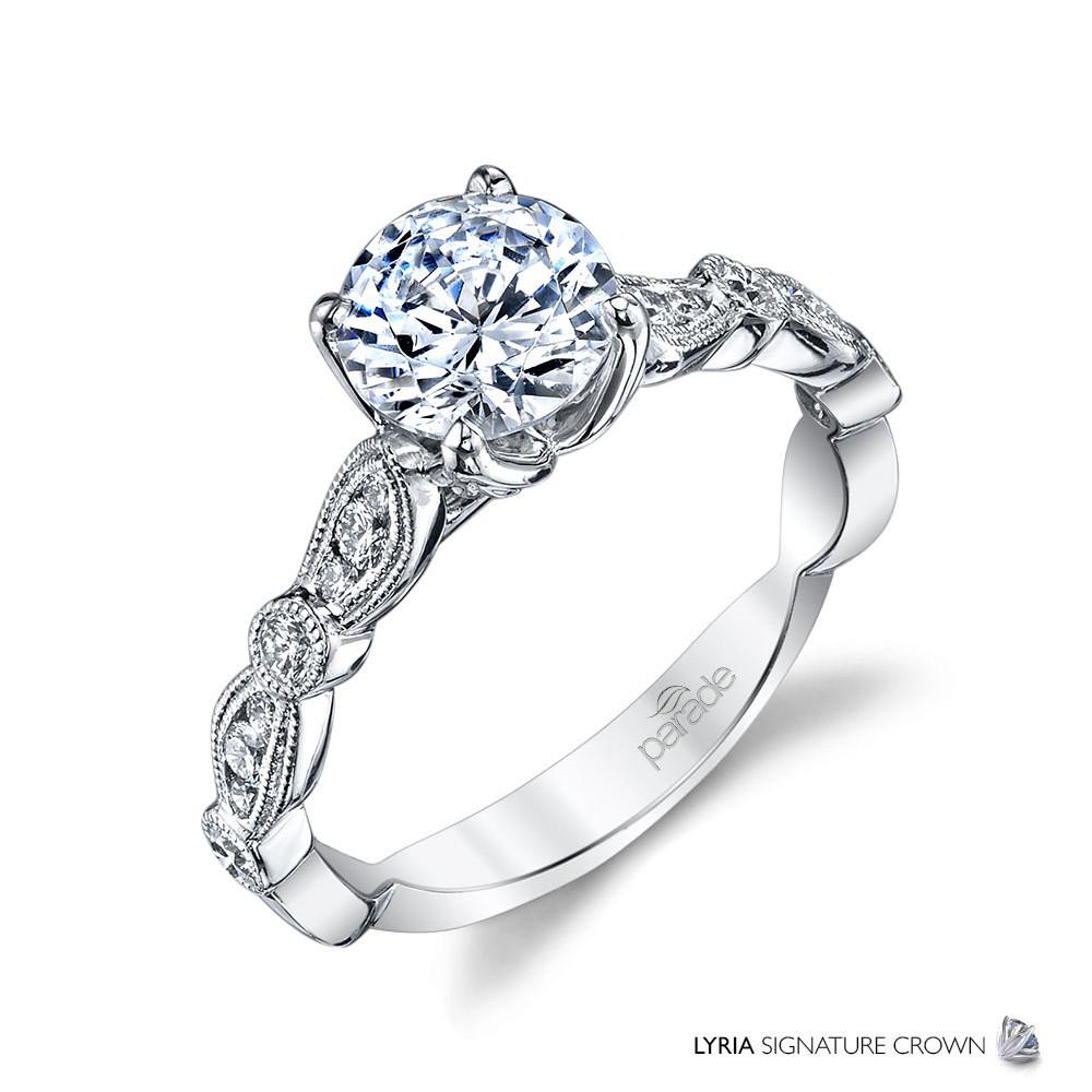 Parade Design Lyria Signature Crown Vintage Inspired Diamond Ring - R3737/R1