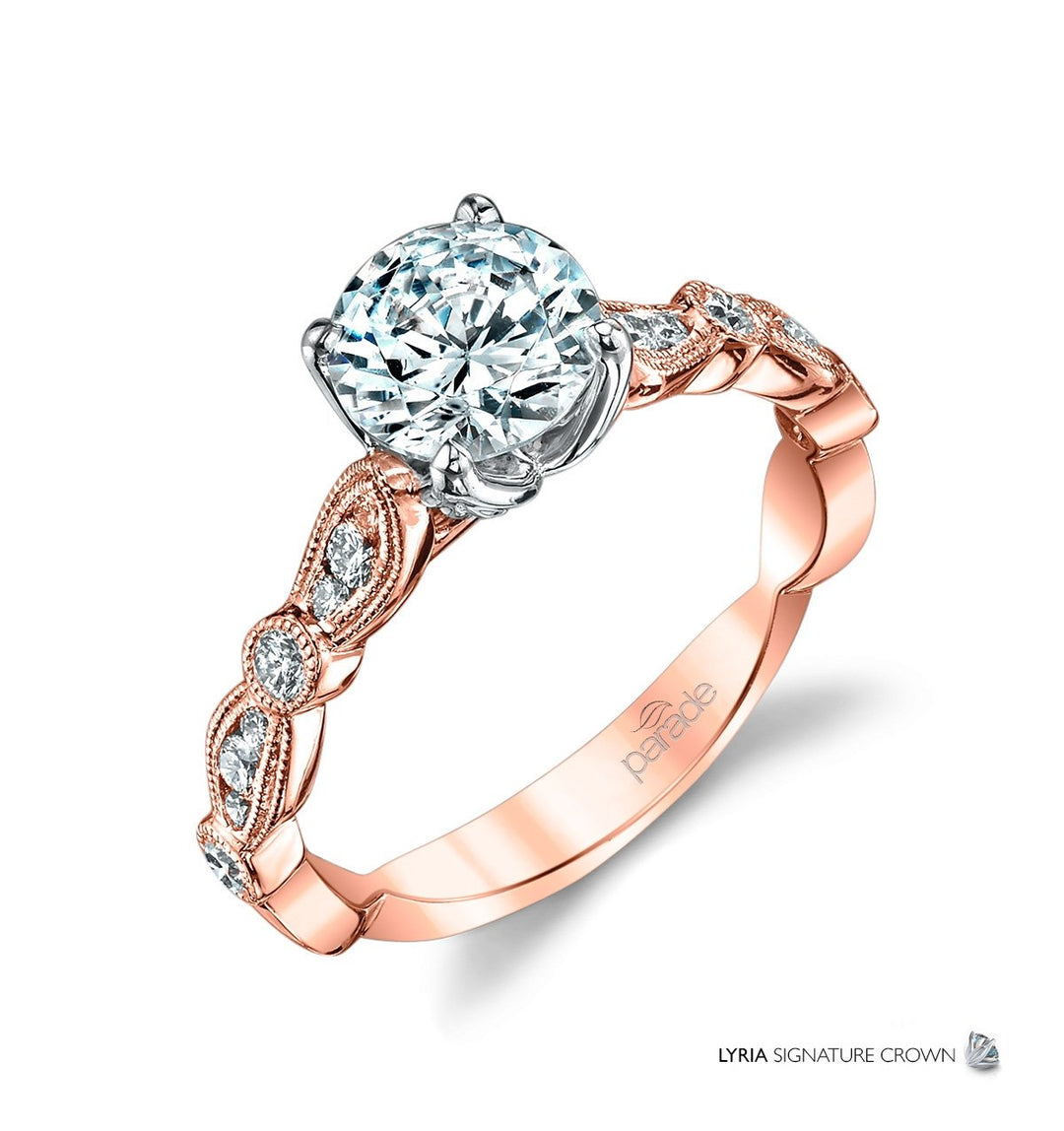 Parade Design Lyria Signature Crown Vintage Inspired Diamond Ring - R3737/R1