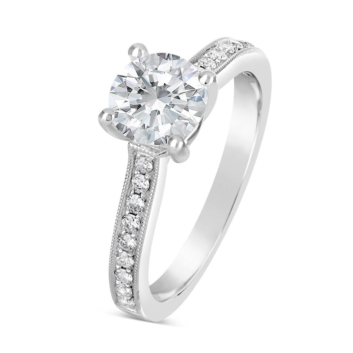 Vintage Inspired Diamond Engagement Ring - CR0054