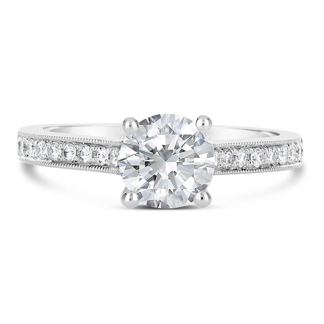 Vintage Inspired Diamond Engagement Ring - CR0054