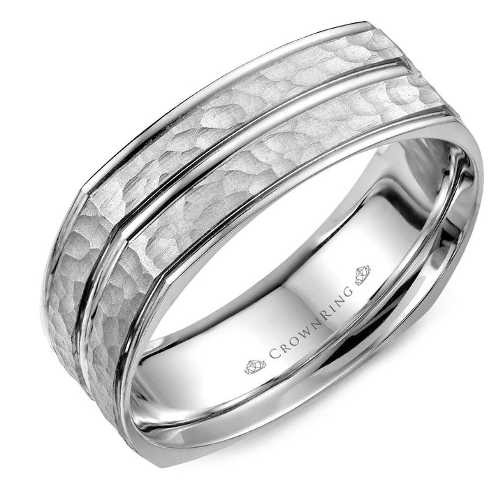 Men's Modern Gold Wedding Band  - WB-7911