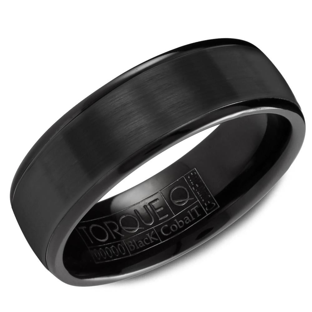 Black Men's Cobalt Wedding Band - CBB-7137