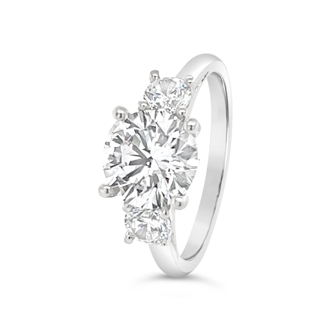 Three Stone Diamond Engagement Ring - YJC1347R