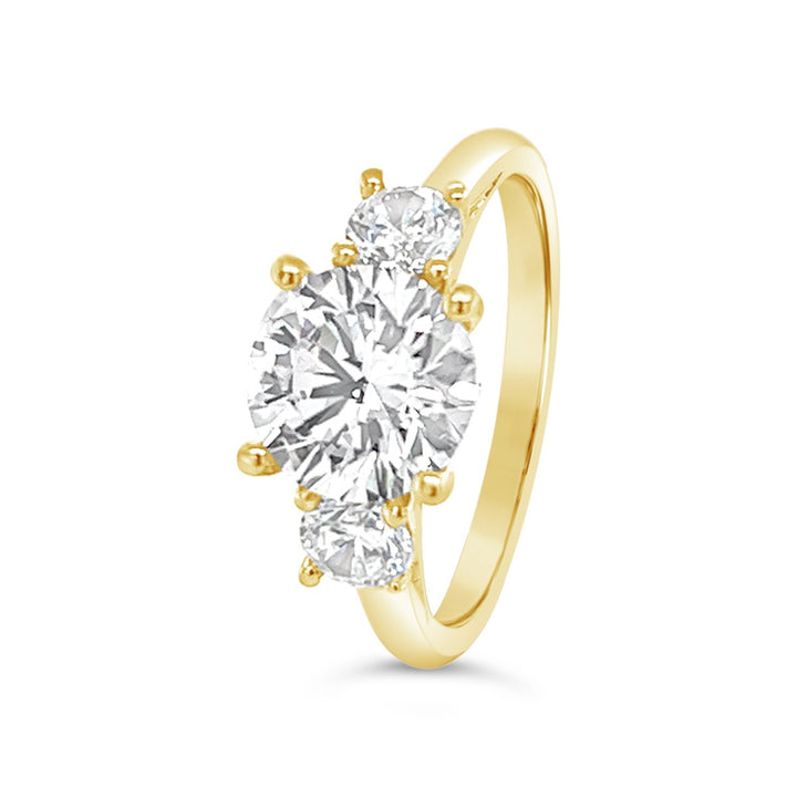 Three Stone Diamond Engagement Ring - YJC1347R