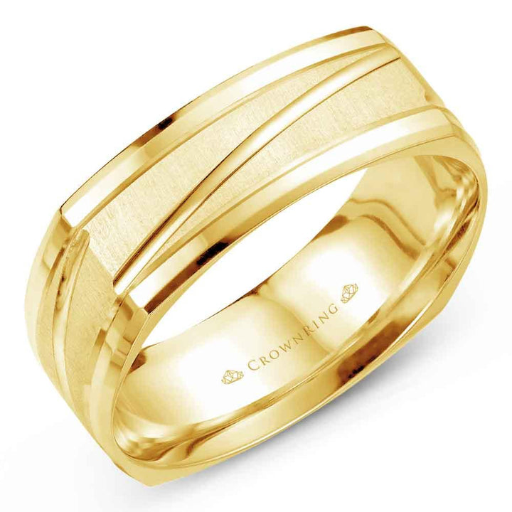 Men's Modern Wedding Band - WB-7909