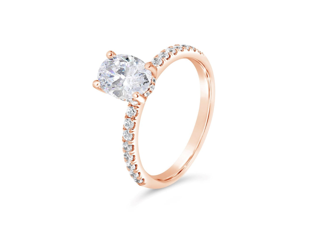 Hidden Halo Diamond Engagement Ring - YJA8932R-OV