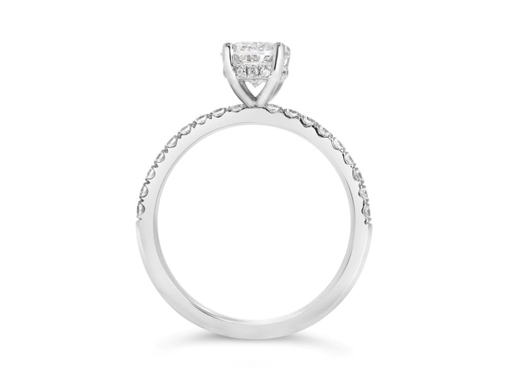 Hidden Halo Diamond Engagement Ring - YJA8932R-OV