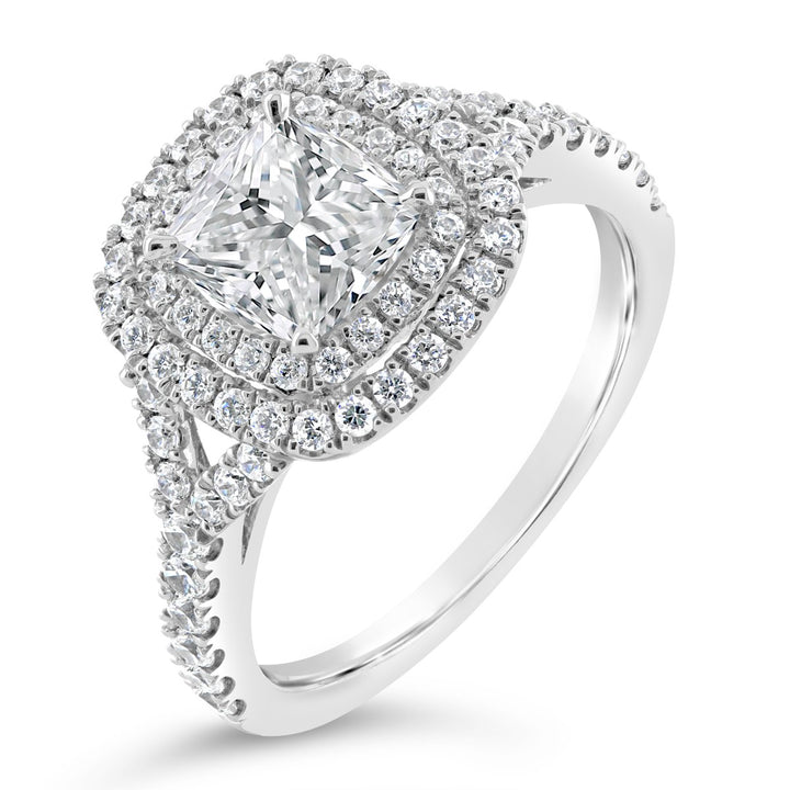 Double Halo Diamond Engagement Ring - ACB238