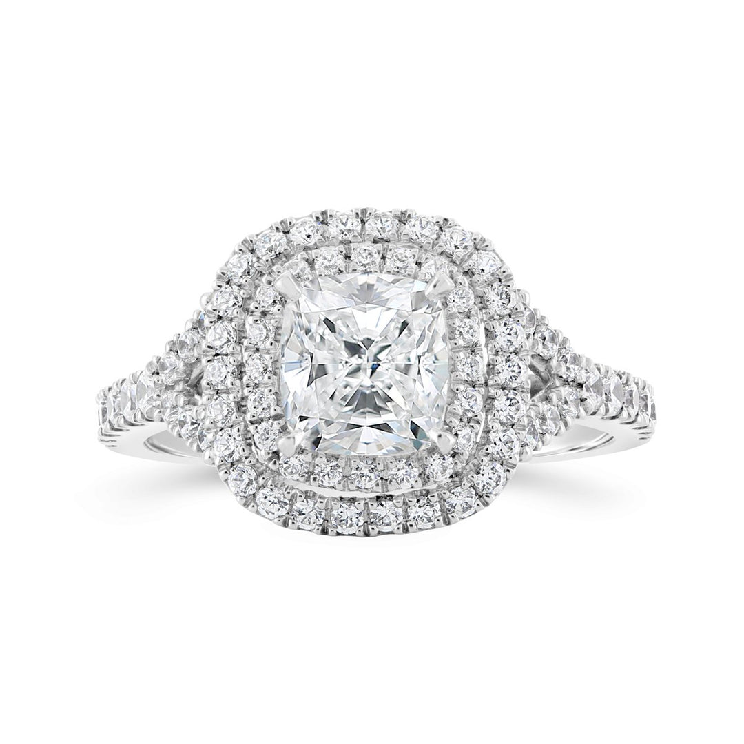 Double Halo Diamond Engagement Ring - ACB238