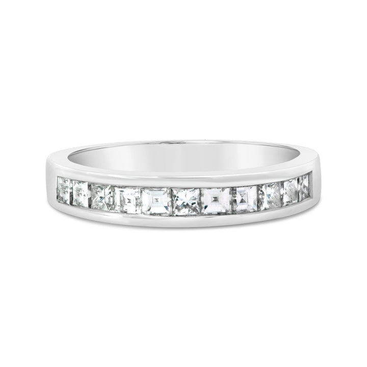 Asscher & Princess Cut Channel Set Diamond Band - MR6440