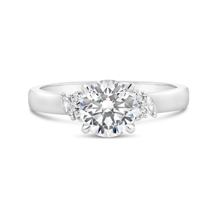 Cluster Side-Stone Diamond Engagement Ring - YJC5507R