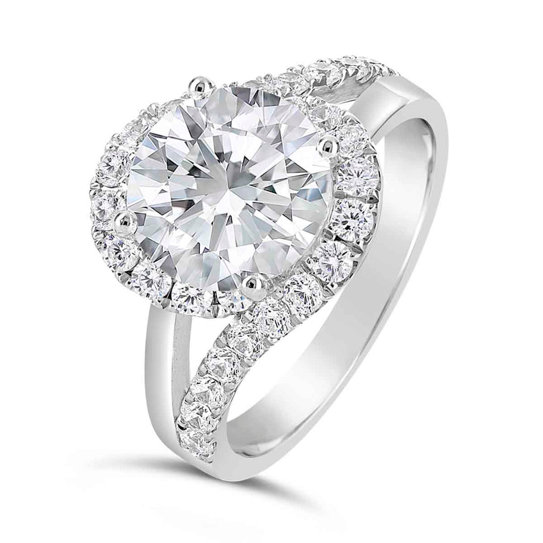 Diamond Halo Engagement Ring - YJA1053R