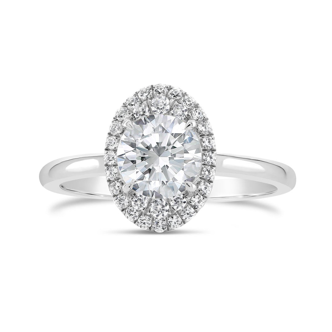 Solitaire Diamond Engagement Ring with Halo - YJA8731R