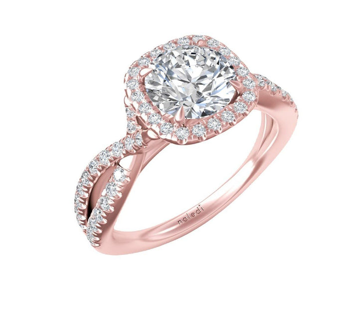 Naledi Cushion Halo Engagement Ring - N0050SMA-RD