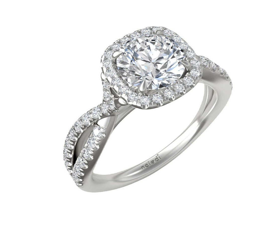 Naledi Cushion Halo Engagement Ring - N0050SMA-RD