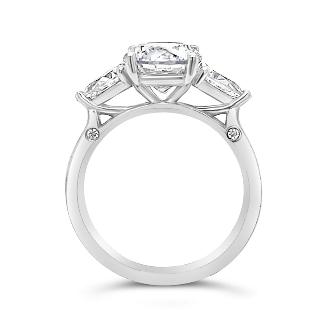 Three Stone Diamond Engagement Ring - YJC1322R-RD