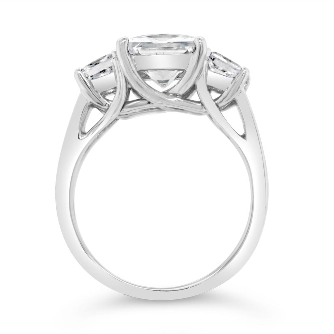 Princess Cut Three Stone Diamond Engagement Ring - ENR2408