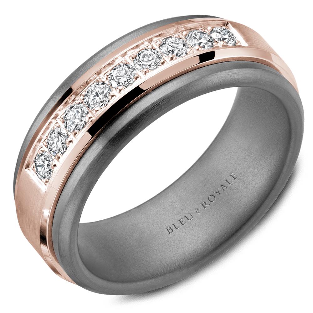 Tantalum Men's Diamond Wedding - RYL-211WTD75