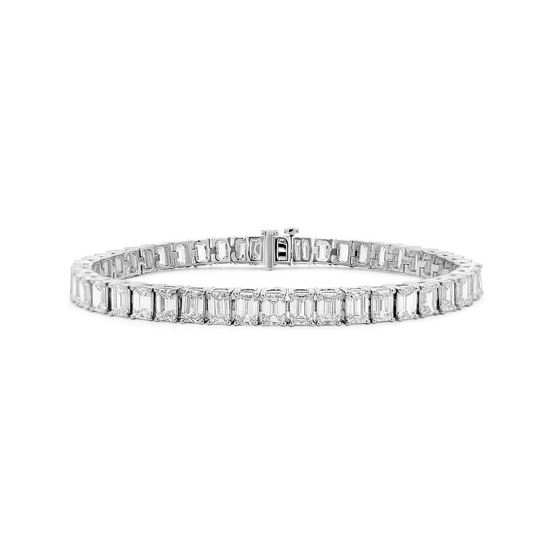 Lab Grown Emerald Cut Diamond Tennis Bracelet - BC053