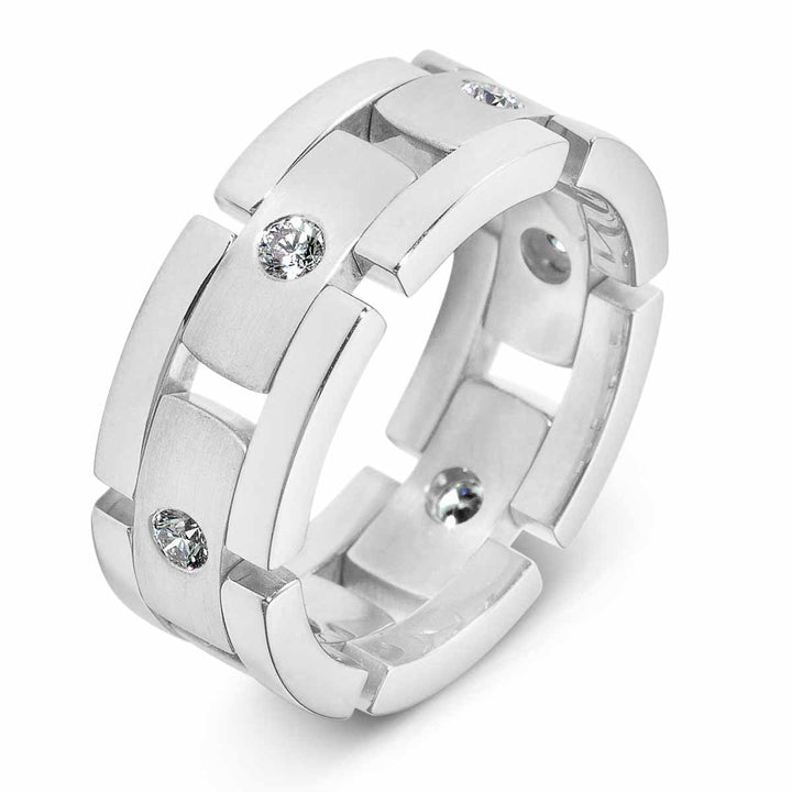 Mens€™ Fexible Diamond Wedding Band - 2493