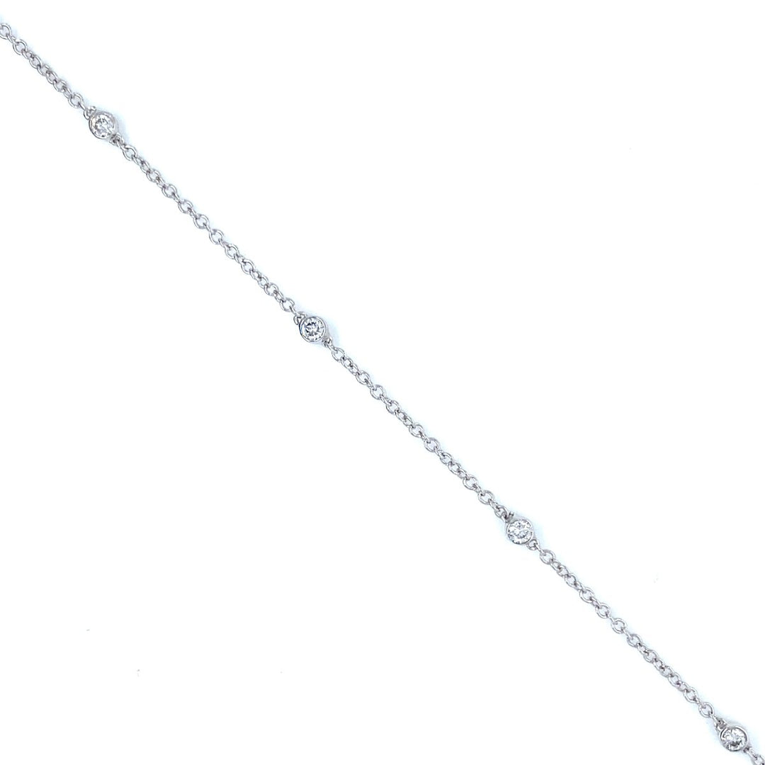 14K White Gold Lab Grown Diamond By The Yard Bracelet - PM1007-W