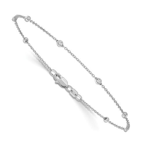 14K White Gold Lab Grown Diamond By The Yard Bracelet - PM1007-W