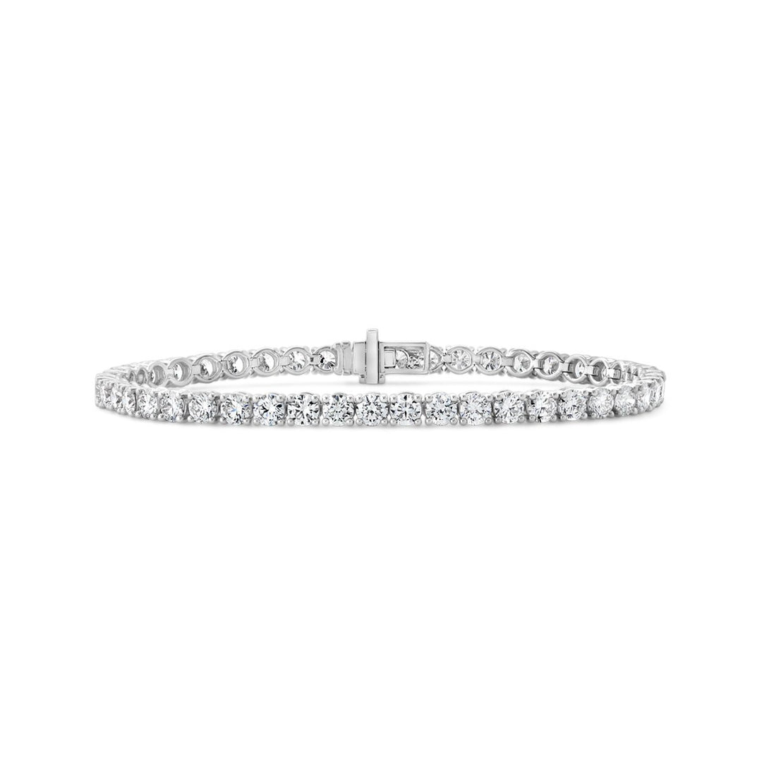 18K White Gold Diamond Tennis Bracelet - 8.44 ct. total weight