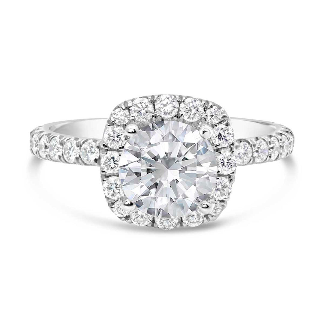 Diamond Halo Engagement Ring - YJA8885R