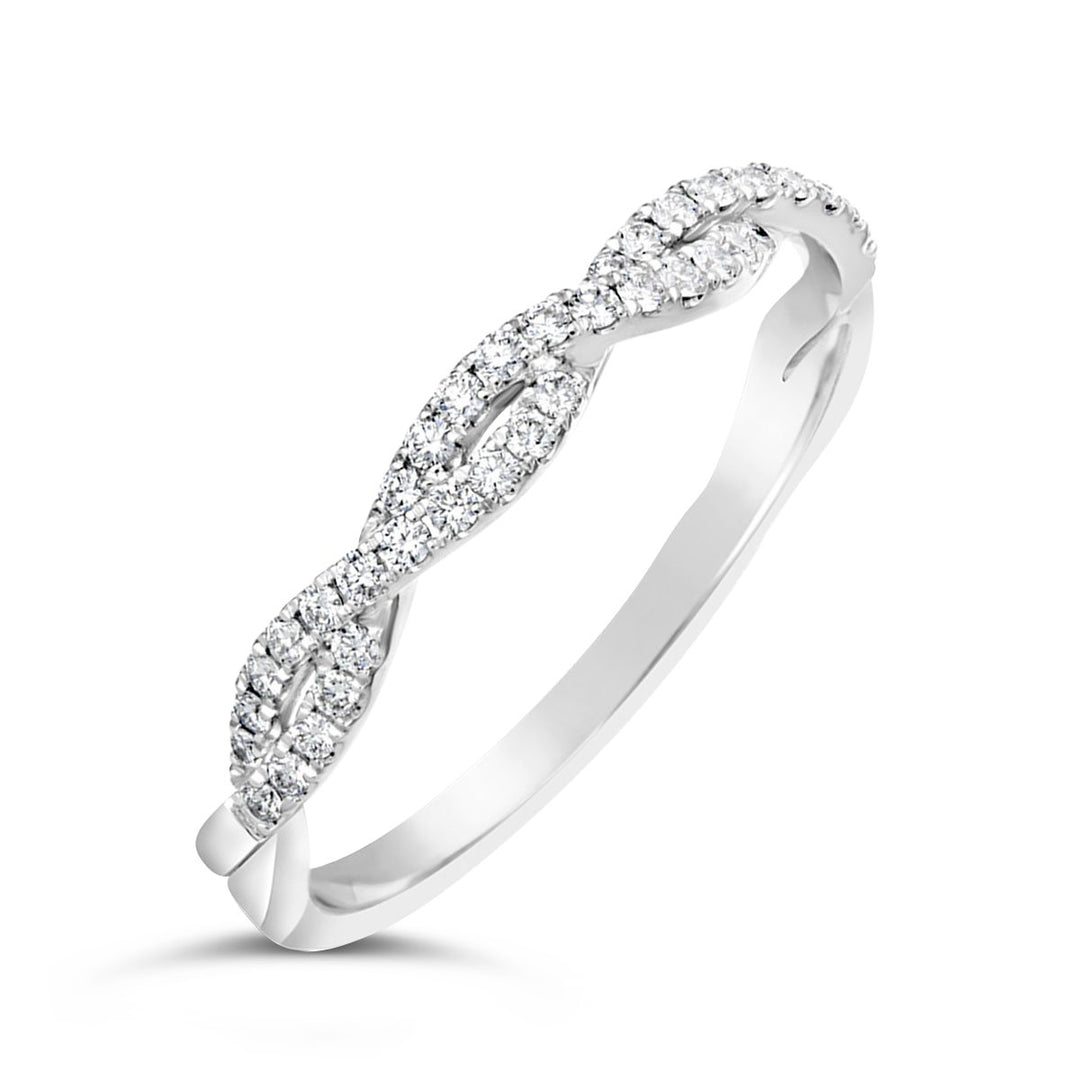 Diamond Cross Over Wedding Band  - YJA7545R-B