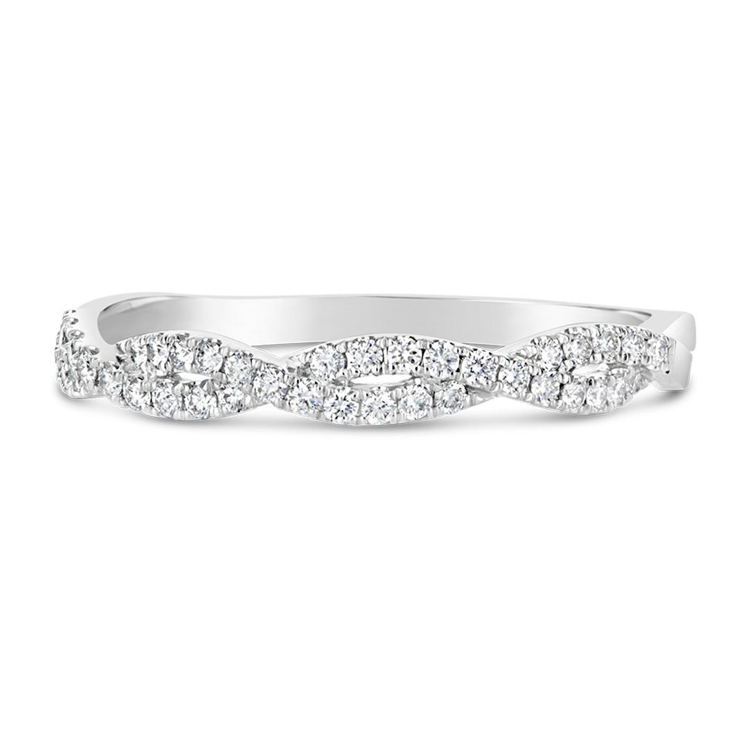 Diamond Cross Over Wedding Band  - YJA7545R-B