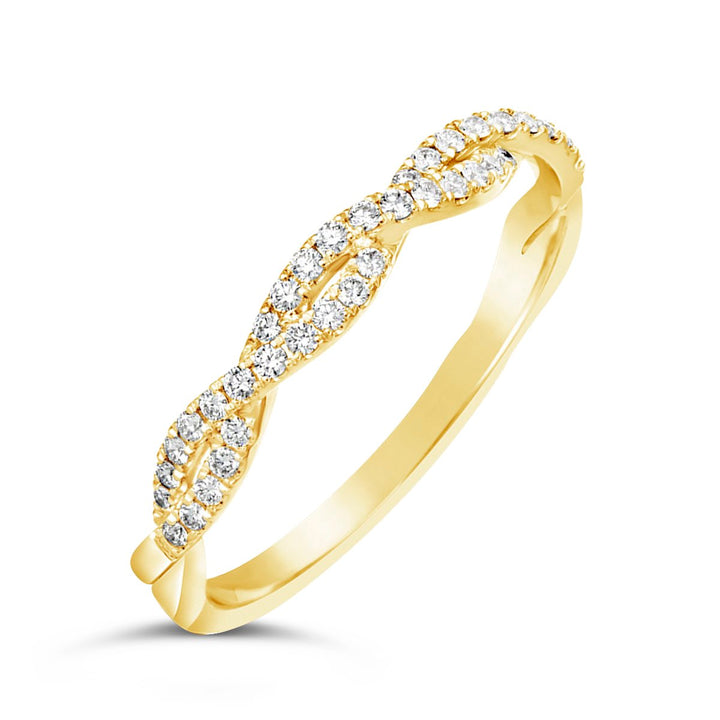 Diamond Cross Over Wedding Band  - YJA7545R-B