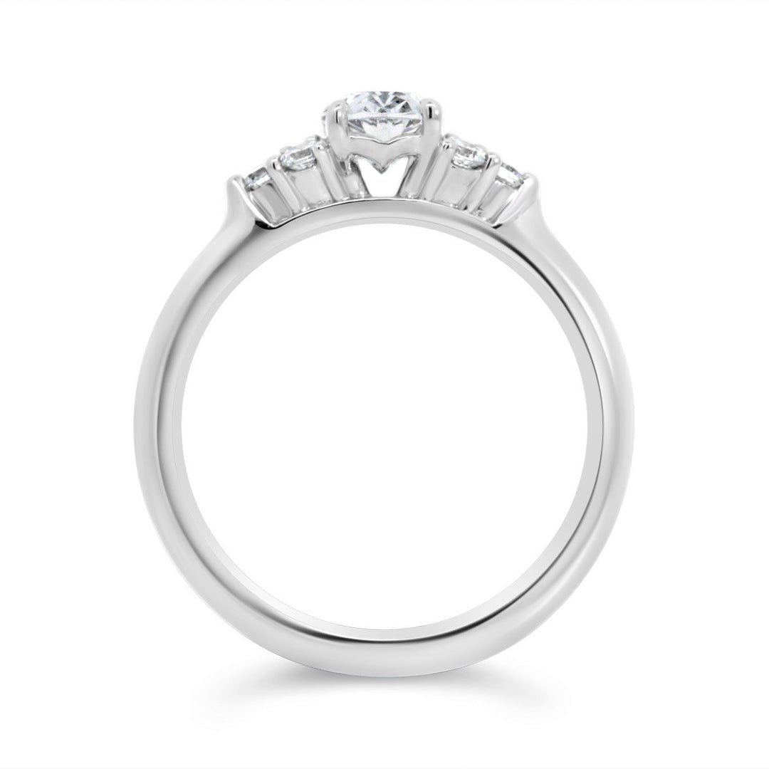 Cluster Side-Stone Diamond Engagement Ring - YJC5506R