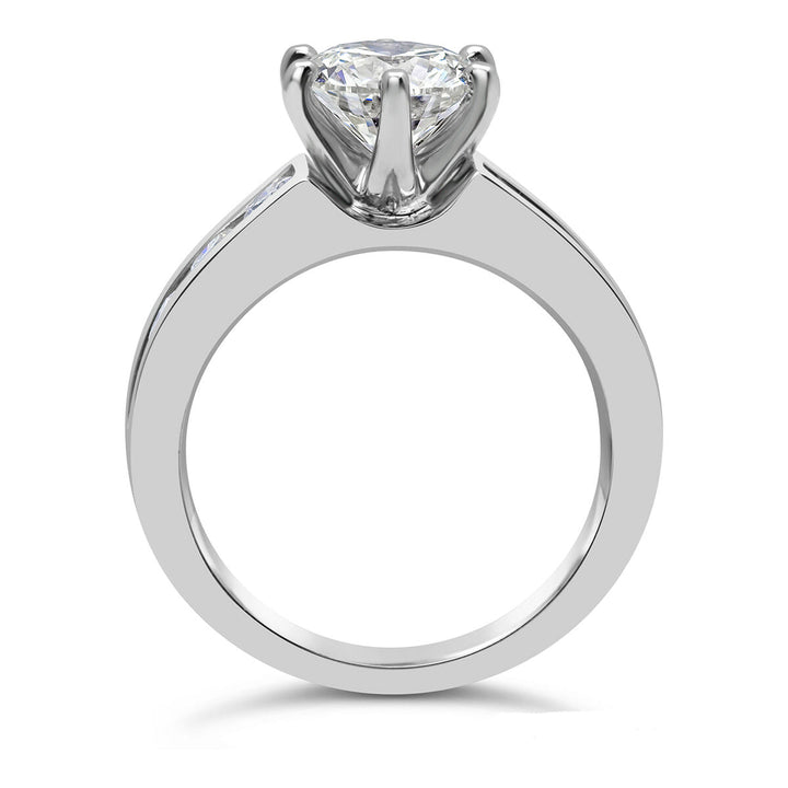 Diamond Engagment Ring with wide Channel Set Band – The Diamond Guys Collection