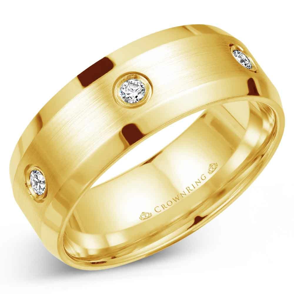 Men’s Diamond Wedding Band – Crown Ring Collection