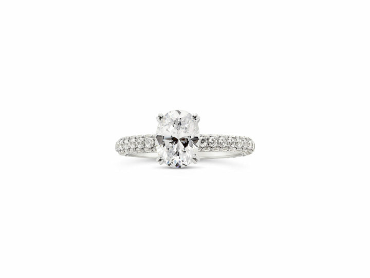 Pave Diamond Eternity Engagement Ring – The Diamond Guys Collection