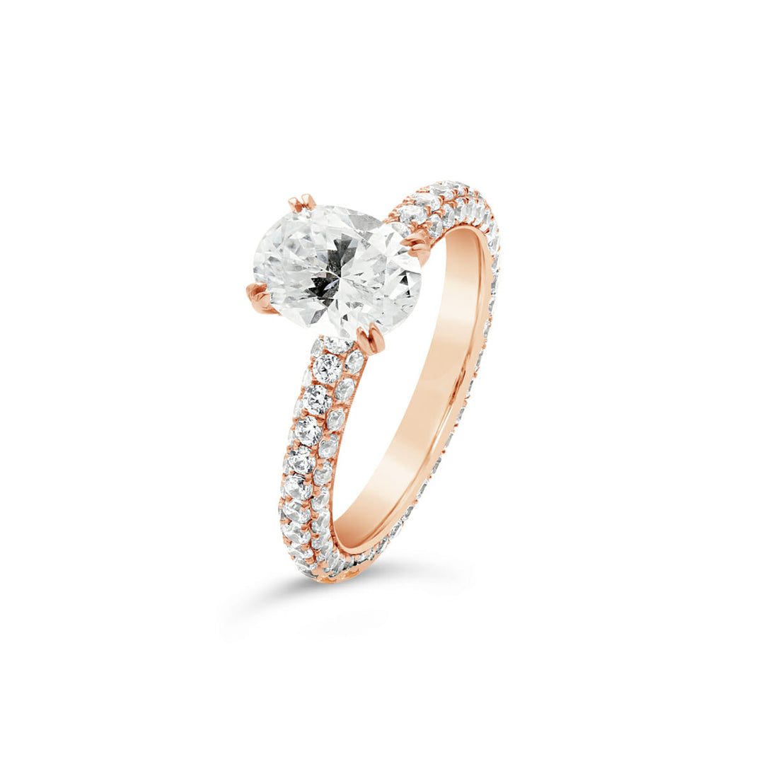 Pave Diamond Eternity Engagement Ring – The Diamond Guys Collection