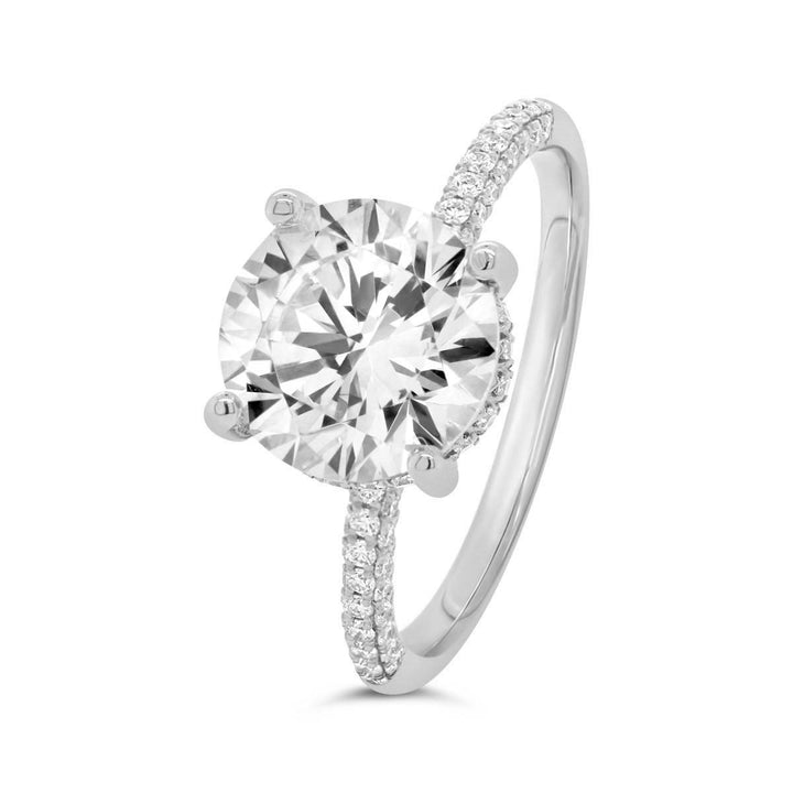 Hidden Halo Micro Pave Diamond Engagement Ring - YJC3340R