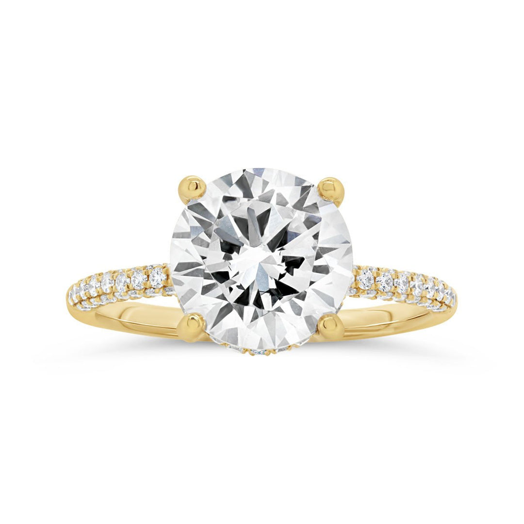 Hidden Halo Micro Pave Diamond Engagement Ring - YJC3340R