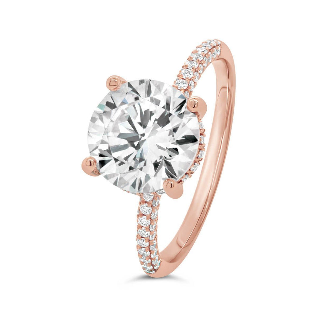 Hidden Halo Micro Pave Diamond Engagement Ring - YJC3340R