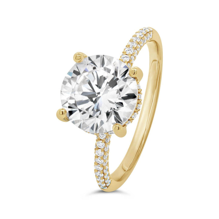 Hidden Halo Micro Pave Diamond Engagement Ring - YJC3340R