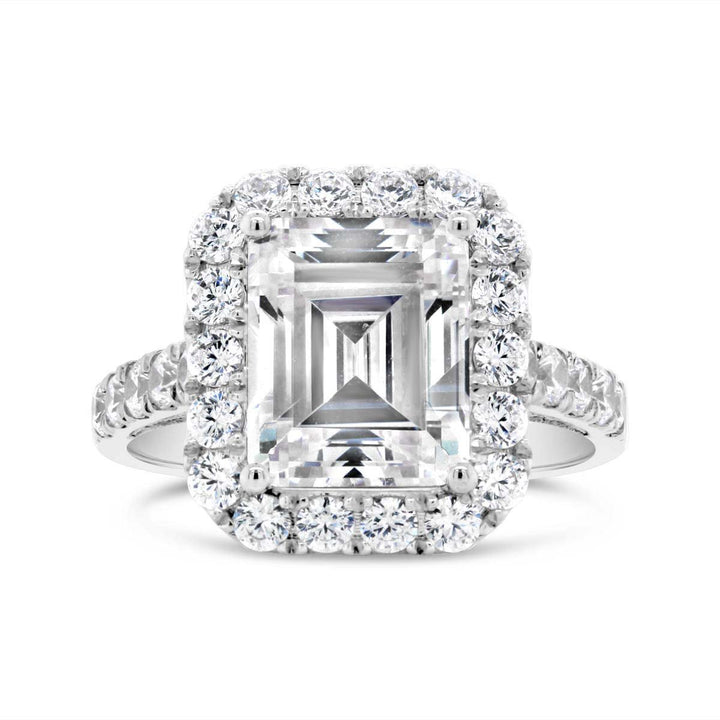 Emerald Cut Halo Diamond Engagement Ring - YJC3495R