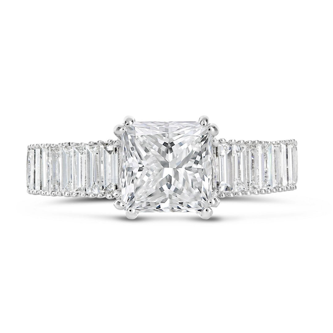 Modern Baguette Diamond Engagement Ring - GSR09789