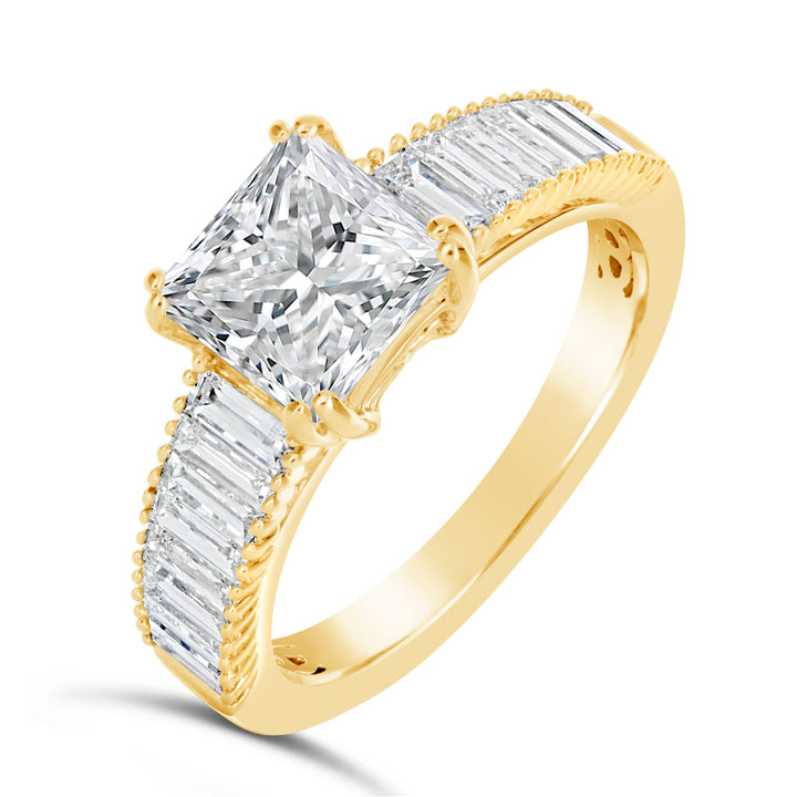 Modern Baguette Diamond Engagement Ring - GSR09789