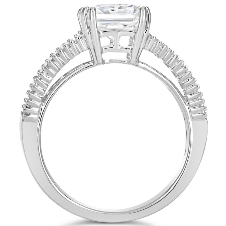 Modern Baguette Diamond Engagement Ring - GSR09789