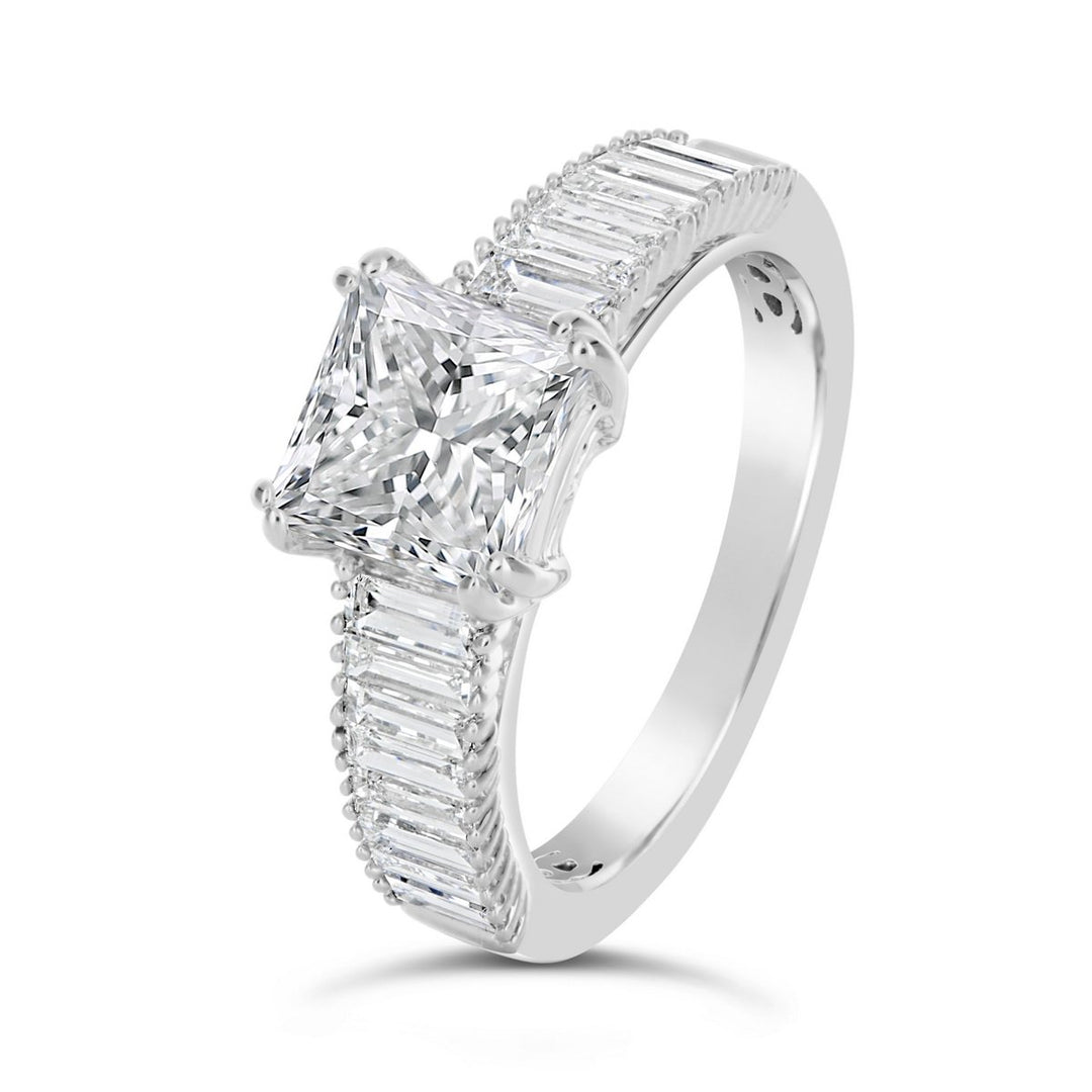 Modern Baguette Diamond Engagement Ring - GSR09789