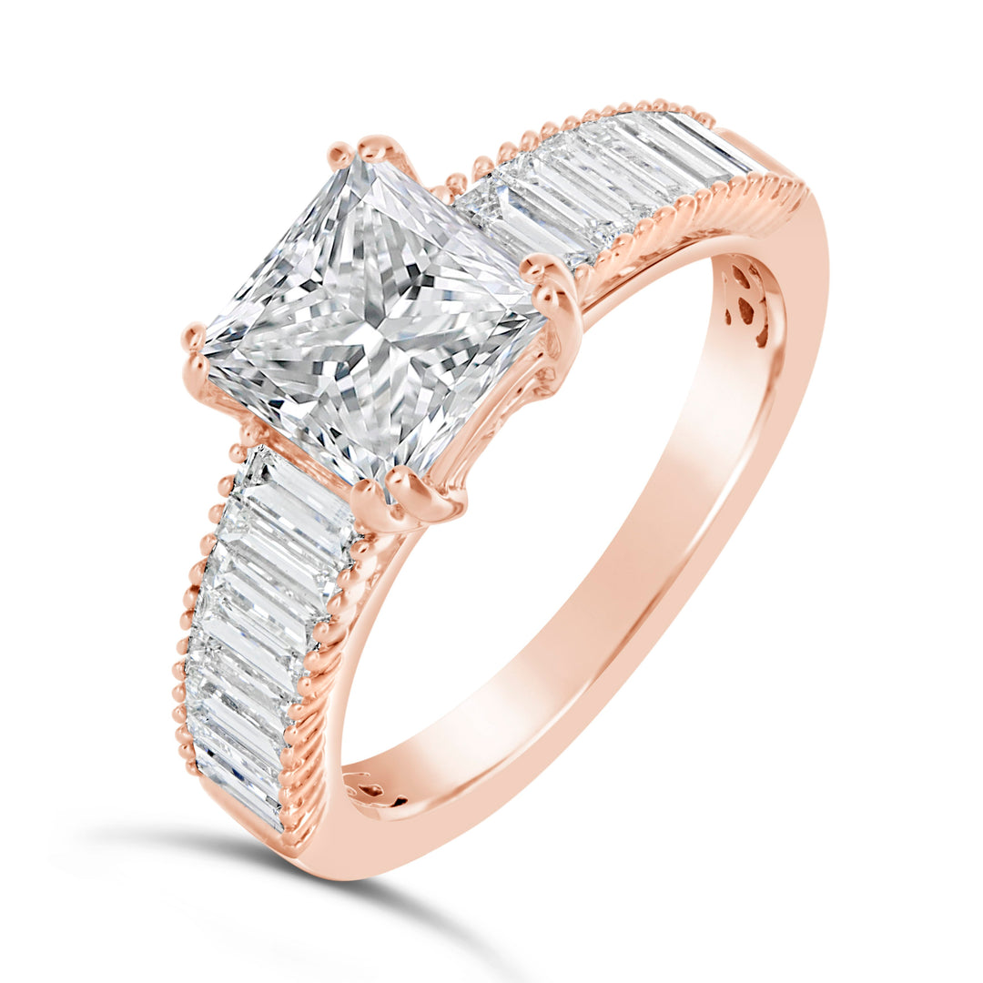 Modern Baguette Diamond Engagement Ring - GSR09789