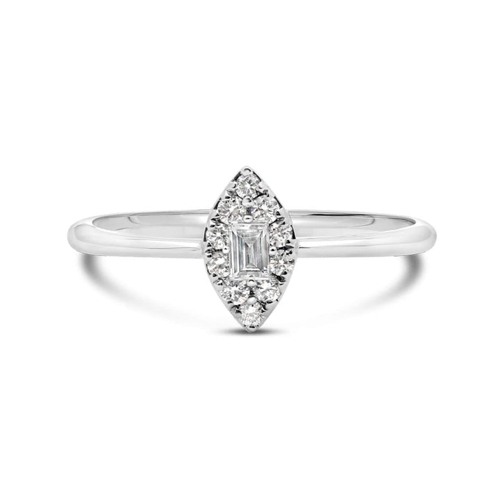 18K White Gold Diamond Promise Ring - GSR0495