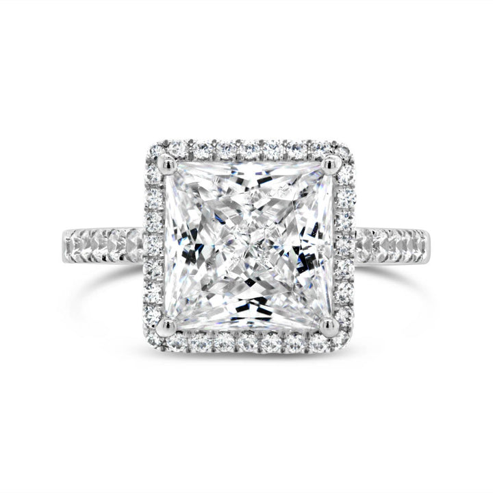 Princess Cut Diamond Halo Engagement Ring - YJC3493R